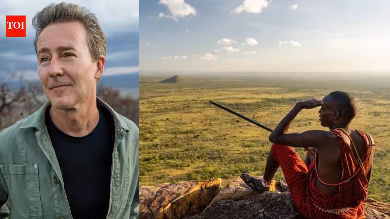 Edward Norton and Maasai Warriors Ran 2009 New York Marathon for Kenyan Conservation
